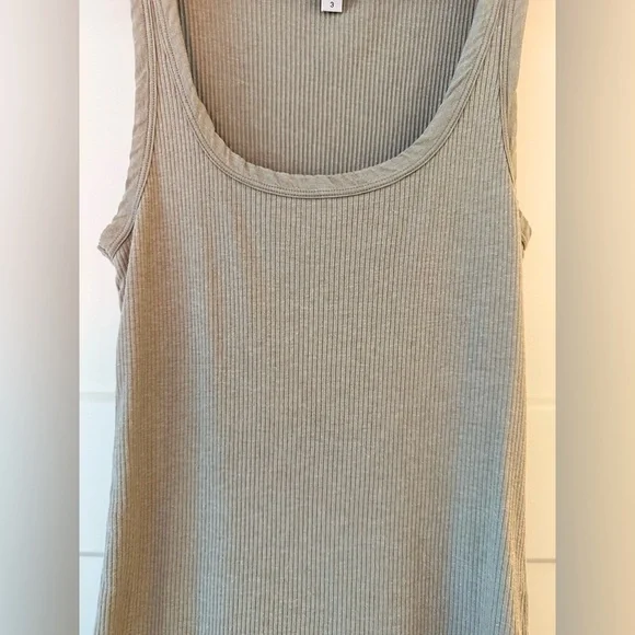 James Peres Ribbed Tank Top in Gray - Picture 2 of 7